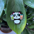 Load image into Gallery viewer, Double Boba Enamel Pin by Pandi the Panda