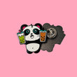 Load image into Gallery viewer, Double Boba Enamel Pin by Pandi the Panda