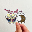 Load image into Gallery viewer, Cherry Blossom Taiko Vinyl Sticker