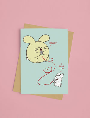 Hello. I Miss You Greeting Card