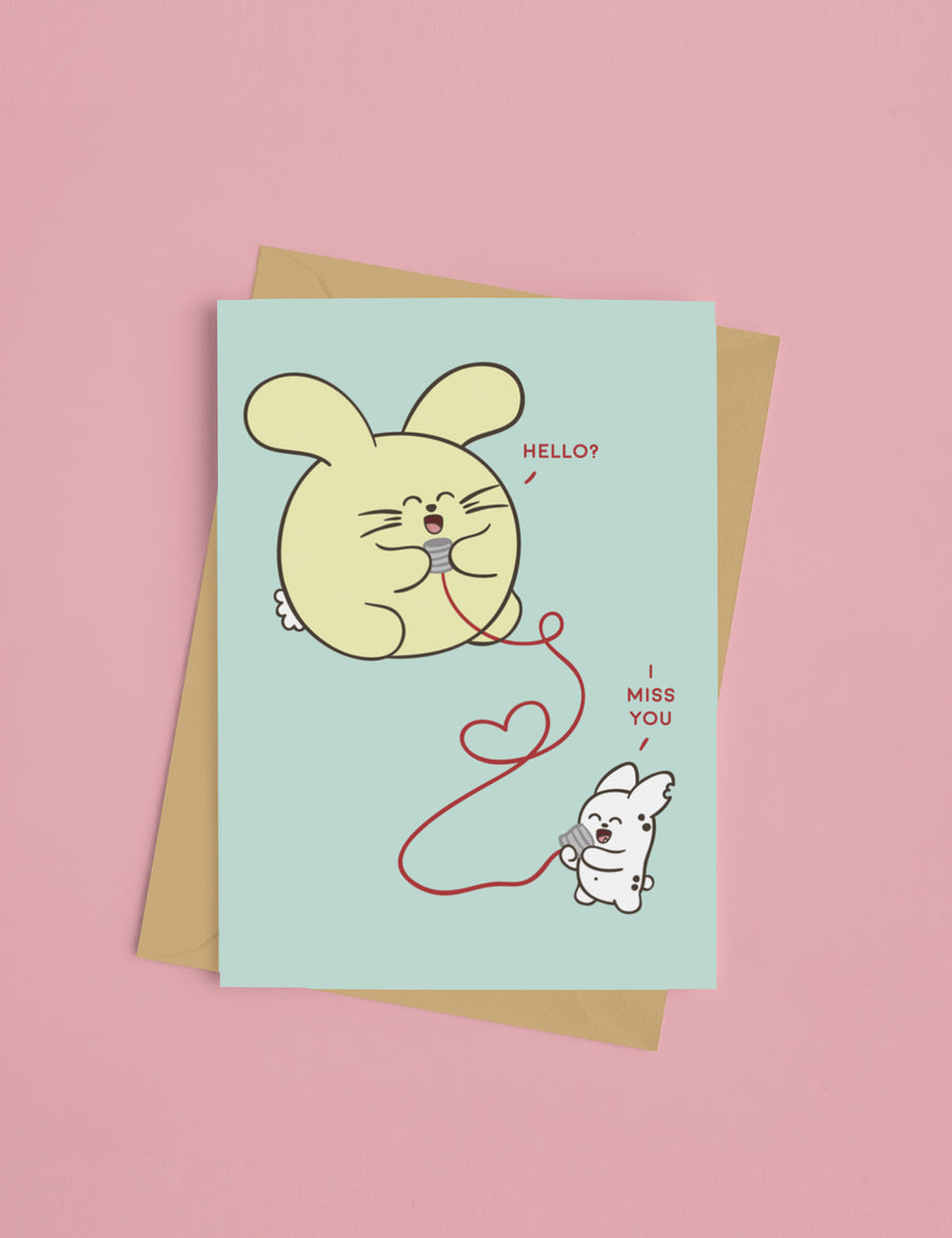 Hello. I Miss You Greeting Card