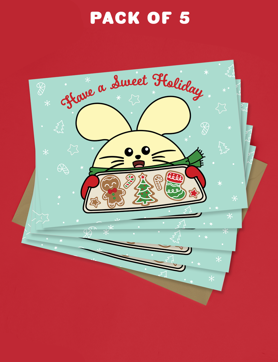 Sweet Holiday Pack of 5 Greeting Cards