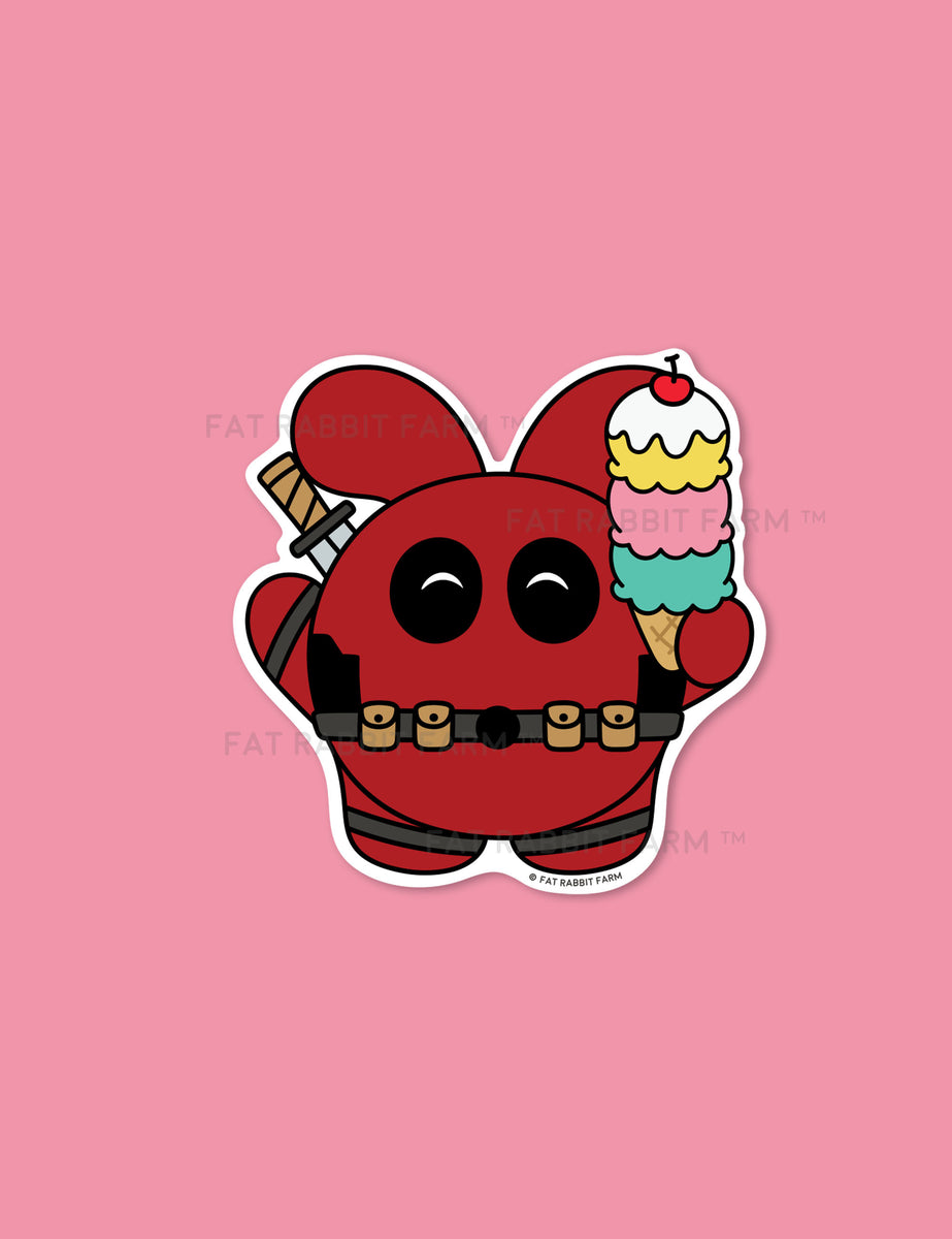 Mercenary Babee Vinyl Sticker by Fat Rabbit Farm