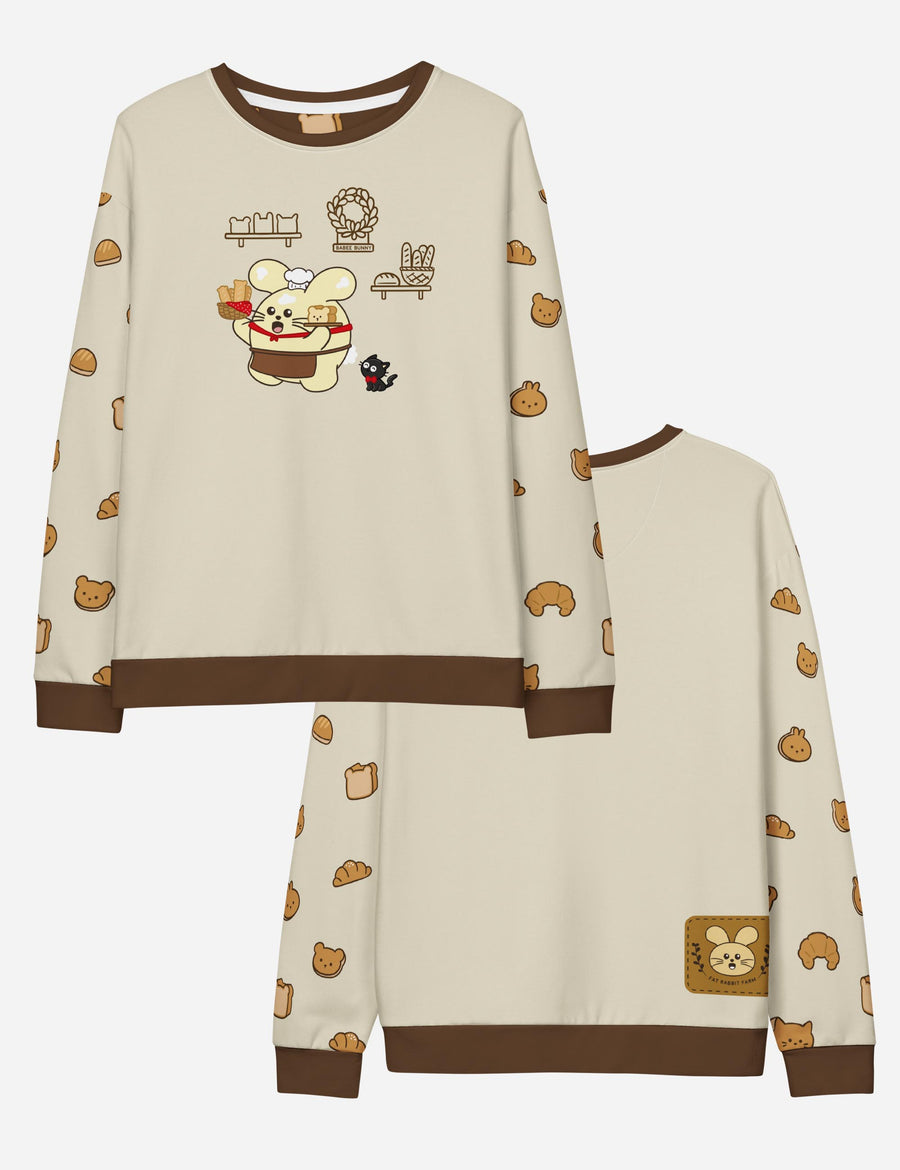 Babee's Bakery Unisex cotton sweatshirt | CREAM/BROWN