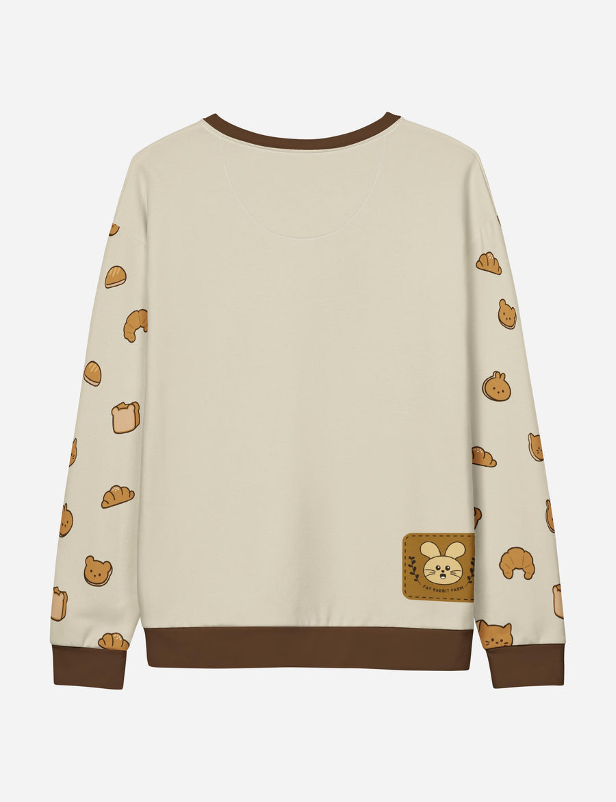 Babee's Bakery Unisex cotton sweatshirt | CREAM/BROWN
