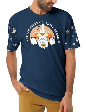 The Spookiest Place on Earth NAVY All-Over Print Unisex T-shirt