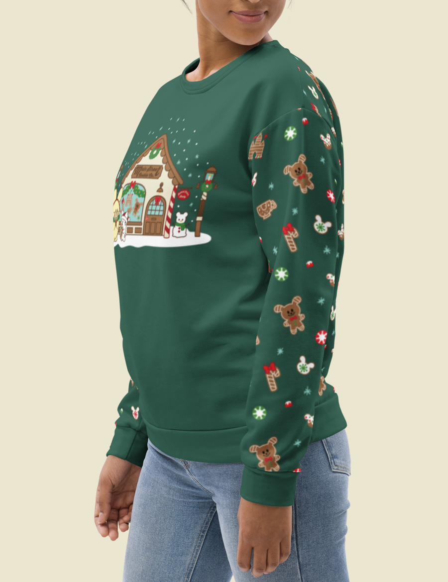 Main Street Cookie Co All-Over Print Unisex Sweatshirt JADE - For N. Huerta