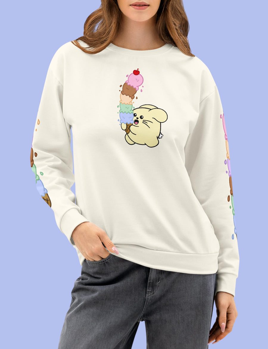 Sweet Escape Unisex cotton sweatshirt | PALE CREAM