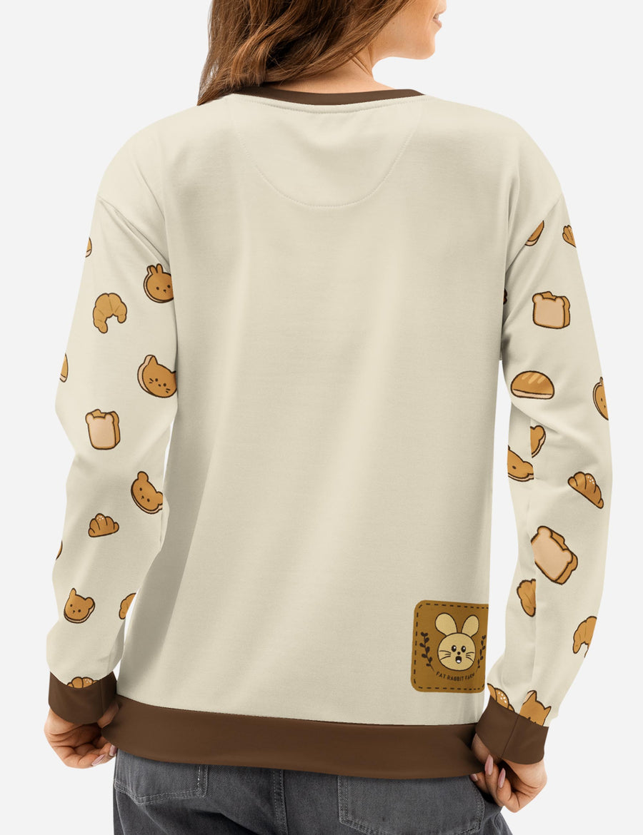 Babee's Bakery Unisex cotton sweatshirt | CREAM/BROWN
