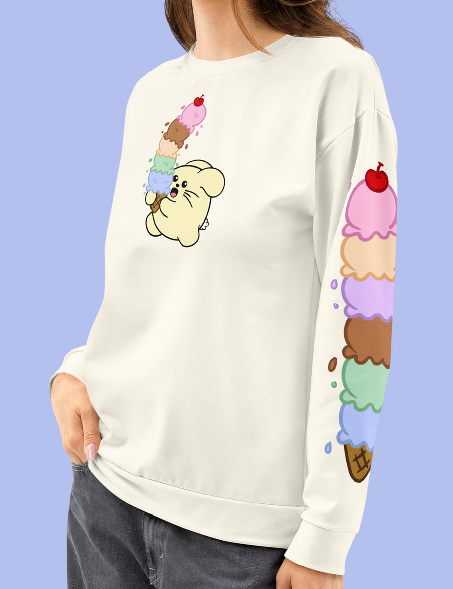 Sweet Escape Unisex cotton sweatshirt | PALE CREAM