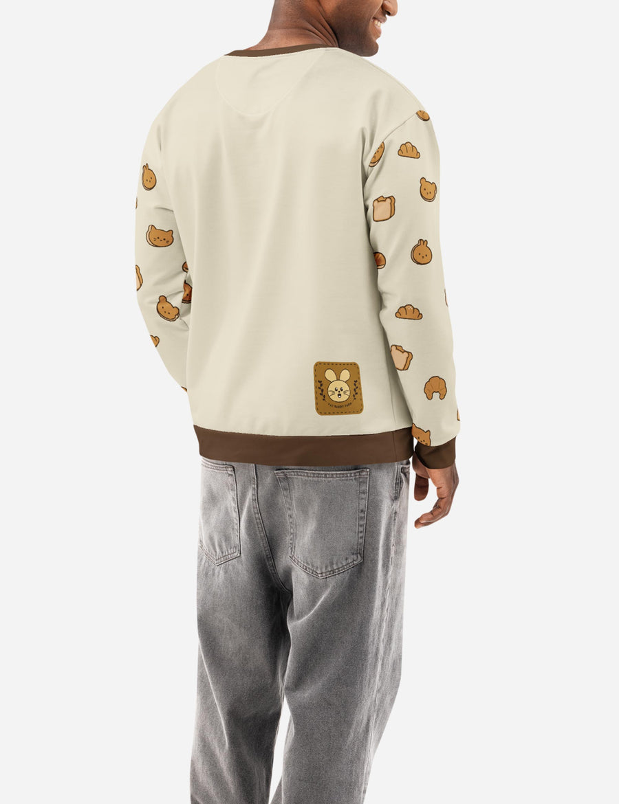 Babee's Bakery Unisex cotton sweatshirt | CREAM/BROWN
