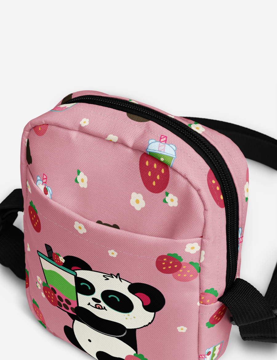 Pandi Strawberry Matcha Utility Crossbody Bag