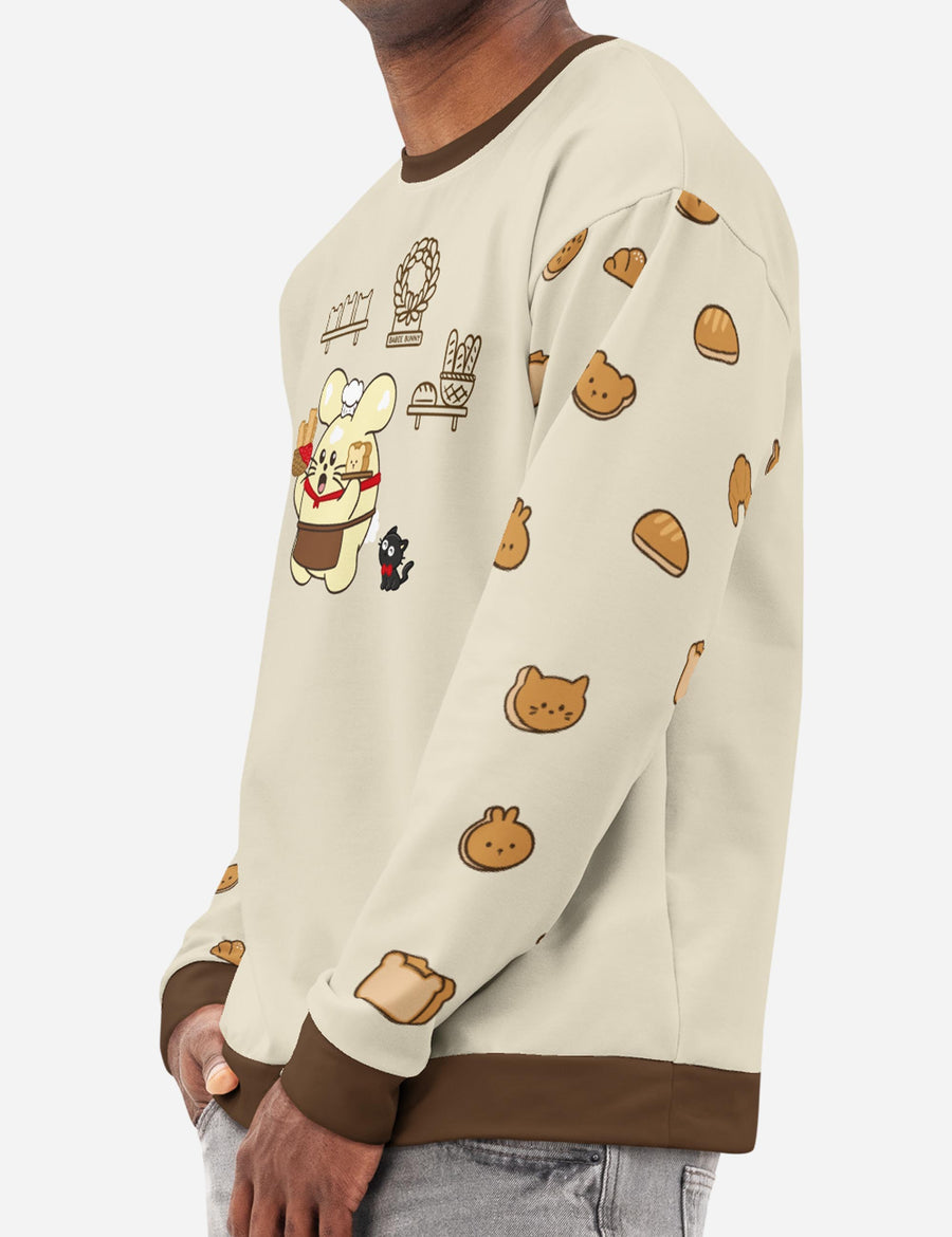 Babee's Bakery Unisex cotton sweatshirt | CREAM/BROWN
