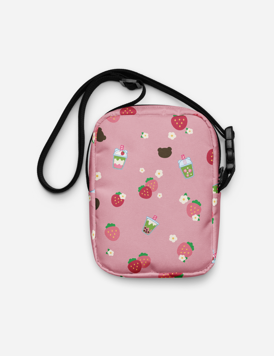 Pandi Strawberry Matcha Utility Crossbody Bag