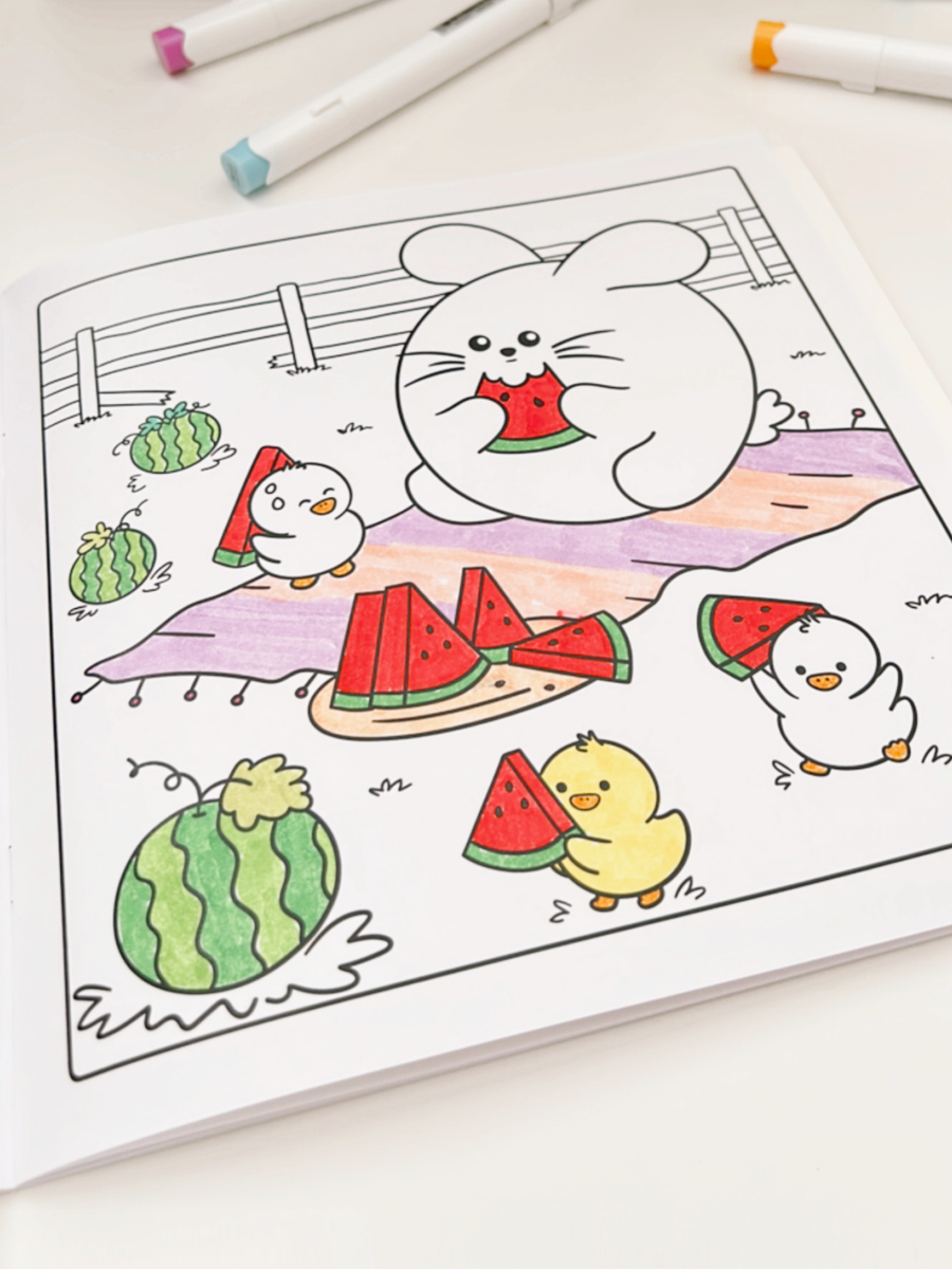 In the Leaves Bunny Mini Coloring Book – Sugar Moon Bloom