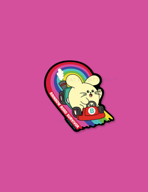 Rainbow Road Vinyl Sticker by Fat Rabbit Farm