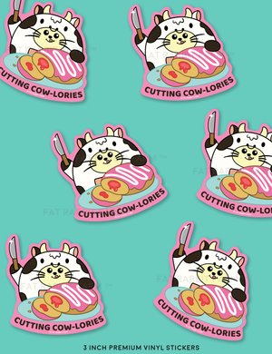 Cutting Cow-Lories Vinyl Sticker ng Fat Rabbit Farm