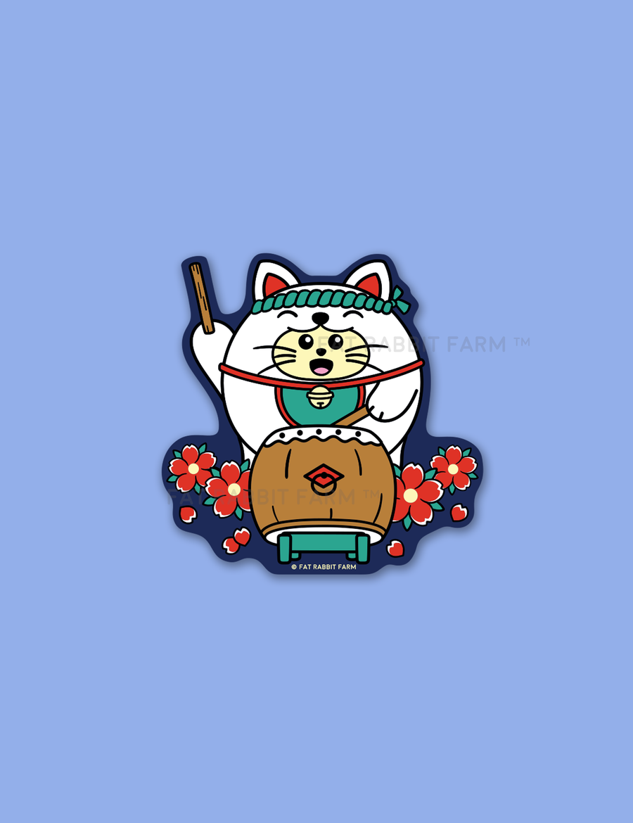Lucky Taiko Vinyl Sticker