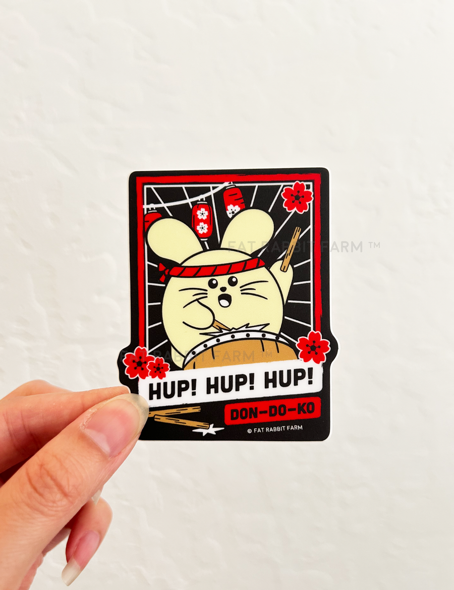 Hup! Hup! Taiko Vinyl Sticker