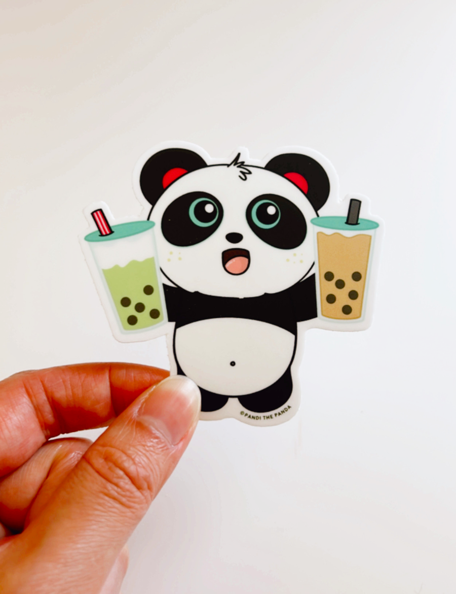 Double Boba Vinyl Sticker