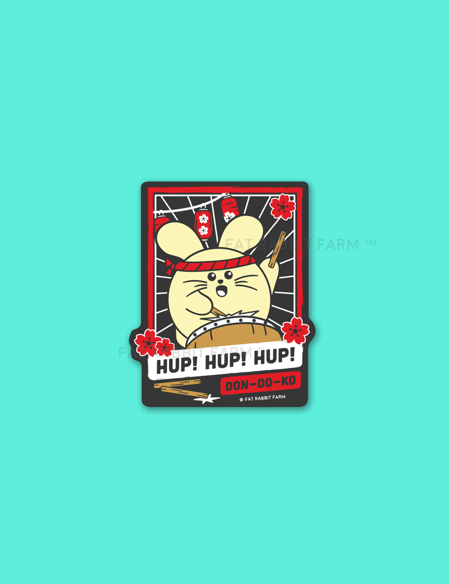 Hup! Hup! Taiko Vinyl Sticker