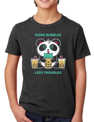 More Bubbles. Less Troubles Kid's T-shirt