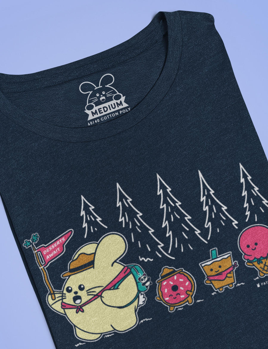 Desserts Await Women's T-Shirt | HEATHER NAVY