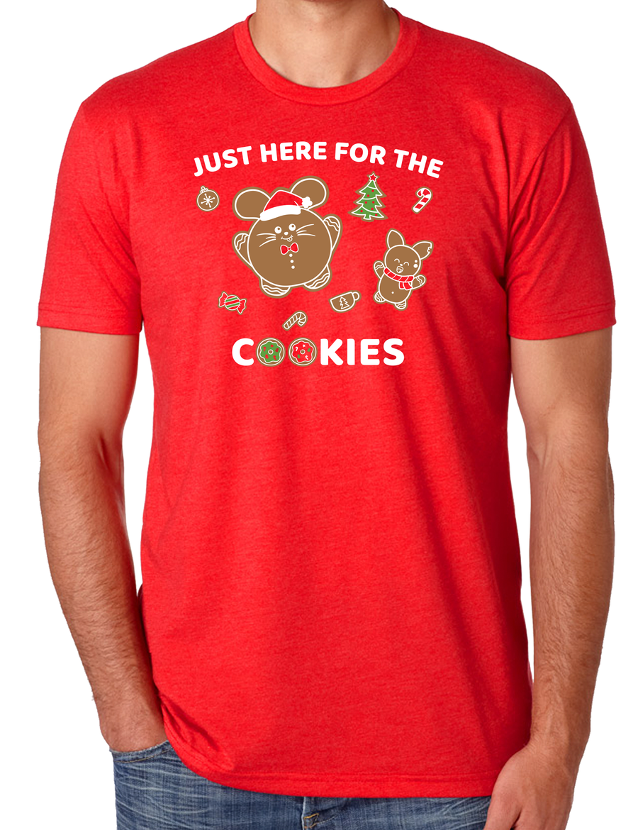 Dito lang para sa T-shirt na Panglalaki ng Holiday Cookies 
