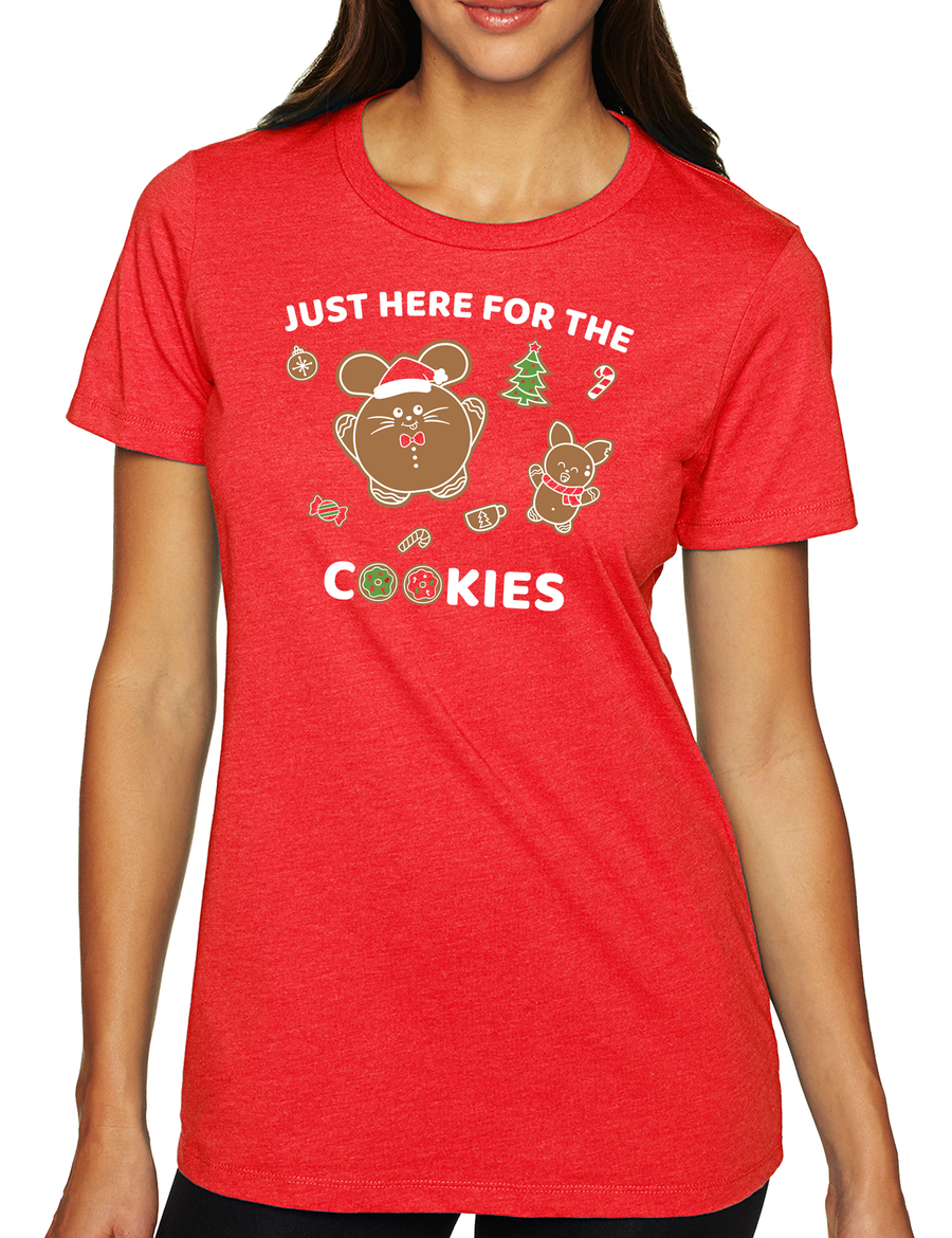 Nandito lang para sa T-shirt ng Babaeng Holiday Cookies 