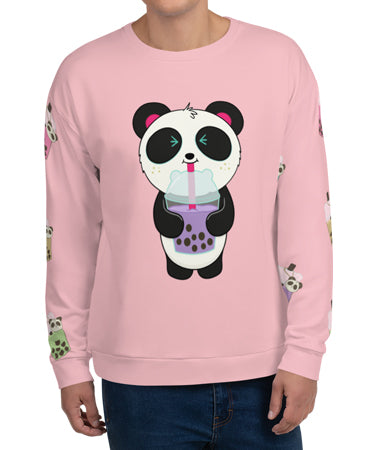 Boba Bear All-Over-Print Unisex Sweatshirt Specialty Made to Order ni Pandi the Panda