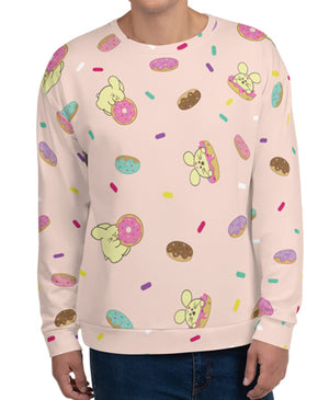 Sweetest Donuts All-Over-Print Unisex Sweatshirt Specialty Made to Order