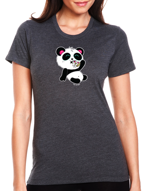 Pizza Time Women's T-shirt ni Pandi the Panda 