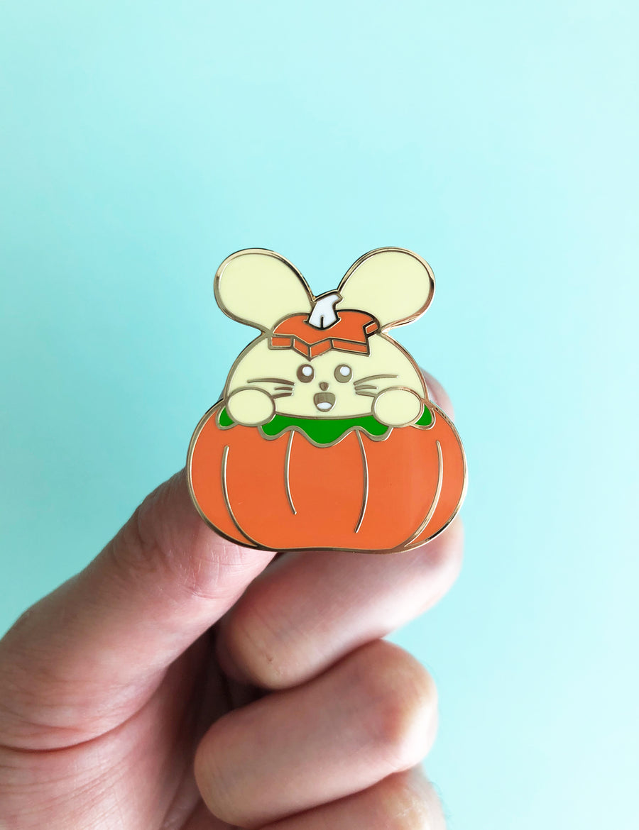 Autumn Pumpkin Babee Enamel Pin