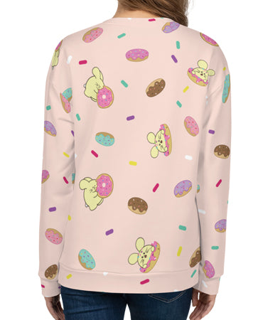 Pinakamatamis na Donuts All-Over-Print Unisex Sweatshirt Specialty Made to Order