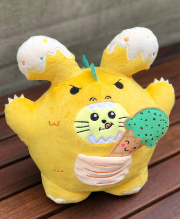 Creamsicle Kaiju Babee Plush ng Fat Rabbit Farm