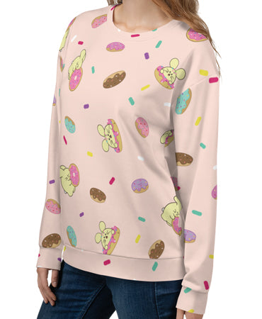 Sweetest Donuts All-Over-Print Unisex Sweatshirt Specialty Made to Order