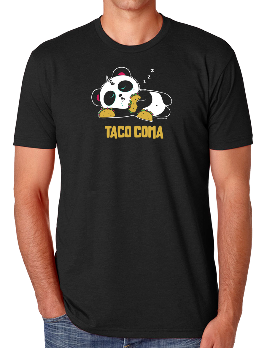 Taco Coma Men's T-shirt ni Pandi the Panda