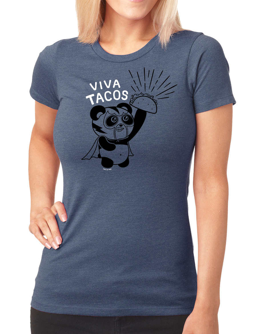 Viva Tacos Women’s T-shirt by Pandi the Panda
