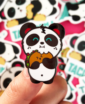 Taco Love Enamel Pin by Pandi the Panda