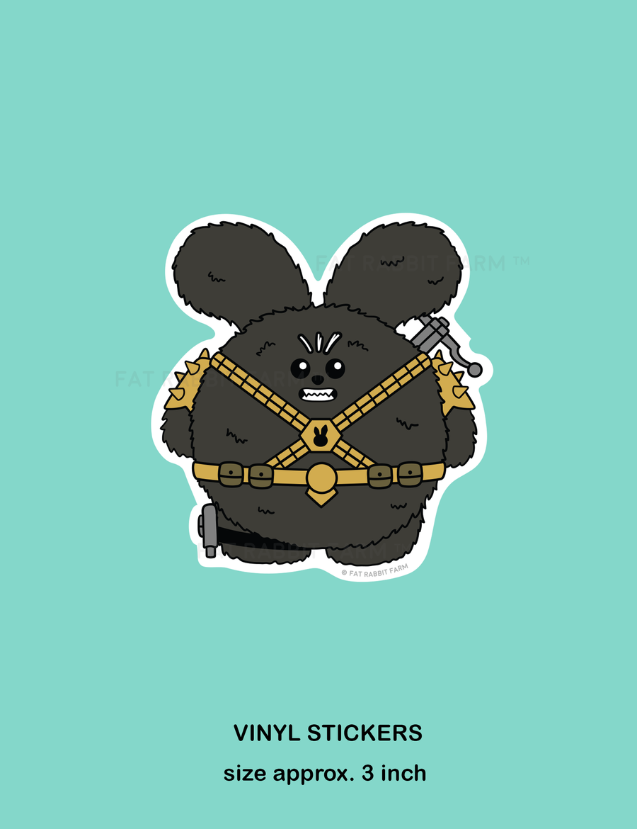 Warrior Wookie Babee Vinyl Sticker