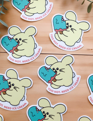 Masyadong Mainit na Vinyl Sticker ng Fat Rabbit Farm