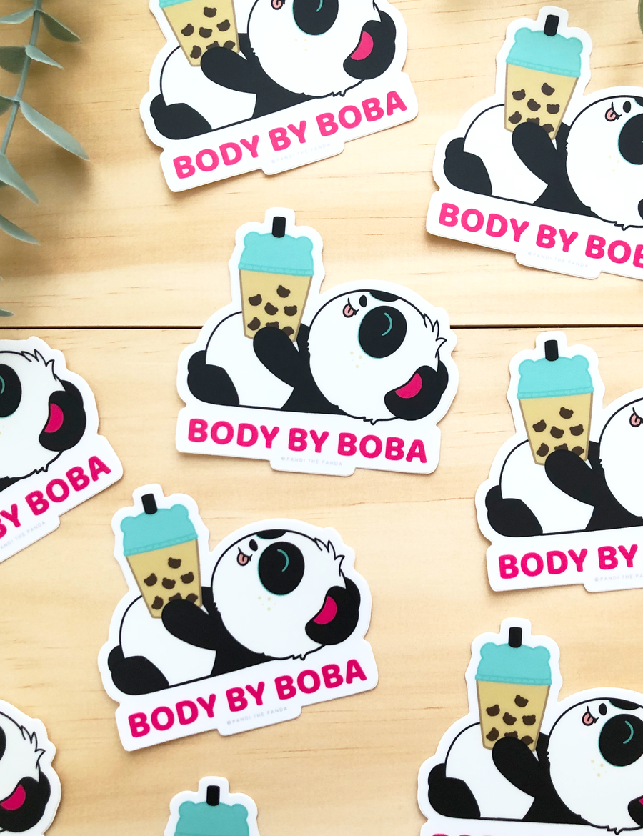 Body by Boba Vinyl Sticker ng Fat Rabbit Farm