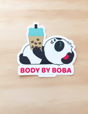 Body by Boba ビニールステッカー by Fat Rabbit Farm