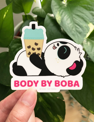 Body by Boba Vinyl Sticker ng Fat Rabbit Farm