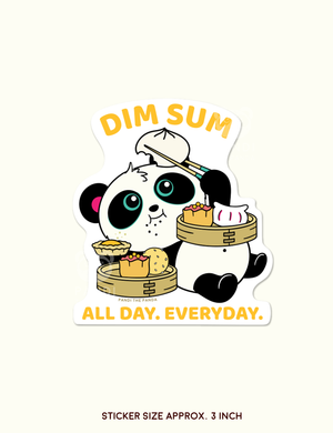 Dim Sum Every Day Vinyl Sticker ni Pandi the Panda