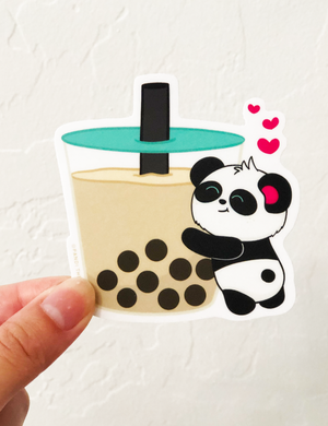 Boba Love Vinyl Sticker ni Pandi the Panda