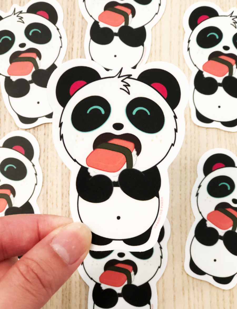 Musubi Pandi Vinyl Sticker ni Pandi the Panda