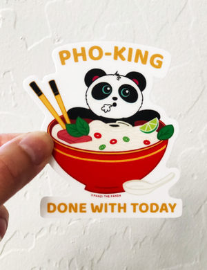 PHO-King Done Vinyl Sticker by Pandi the Panda