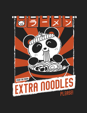 Extra Noodles Men's T-shirt ni Pandi the Panda