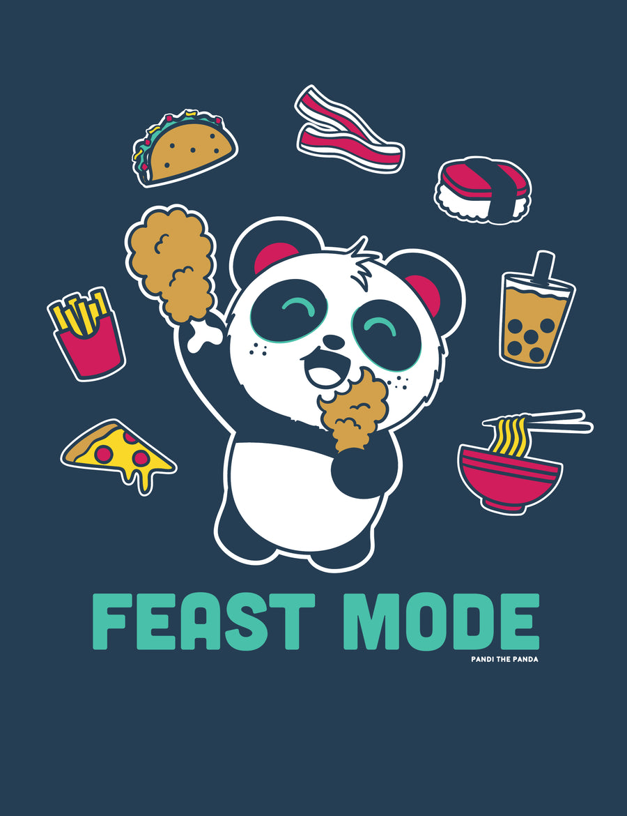 Panda の Feast Mode メンズ T シャツ